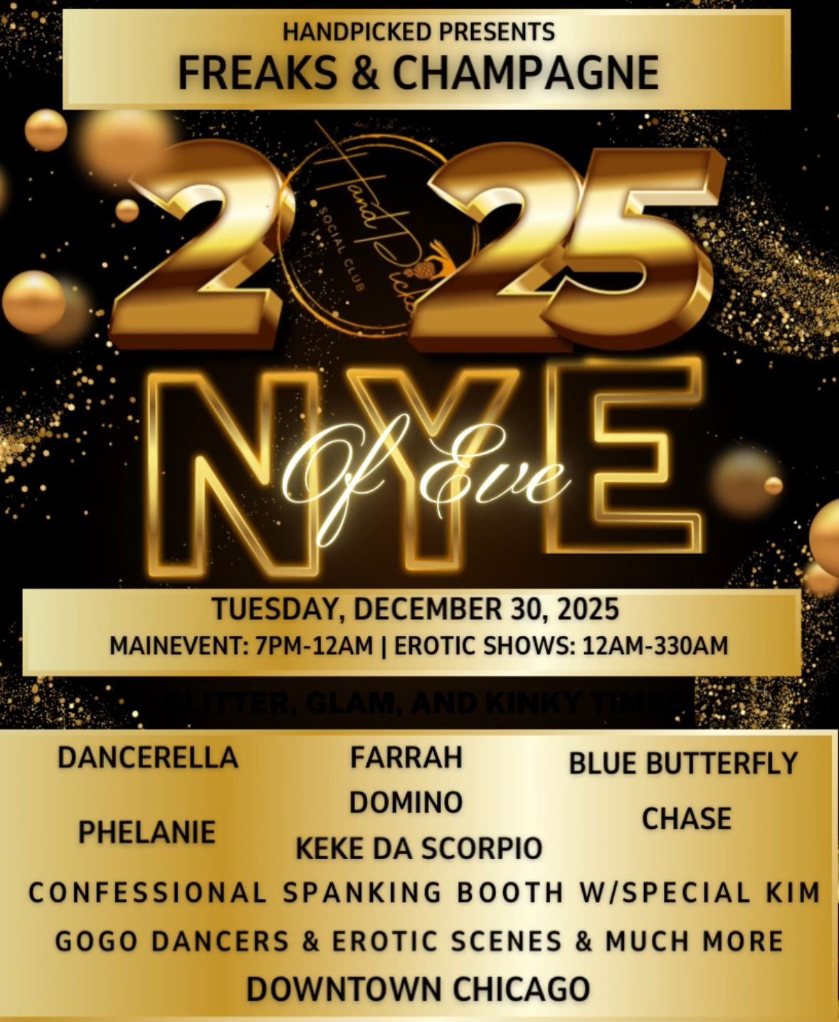 Champagne, Caviar Bumps & Pole Performances — Welcome the New Year Early with HandPicked Social Club